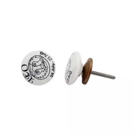 Leo Flat Ceramic Knob